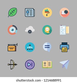 idea icon set. vector set about advertisement, arrows, speech bubble and paint roller icons set.