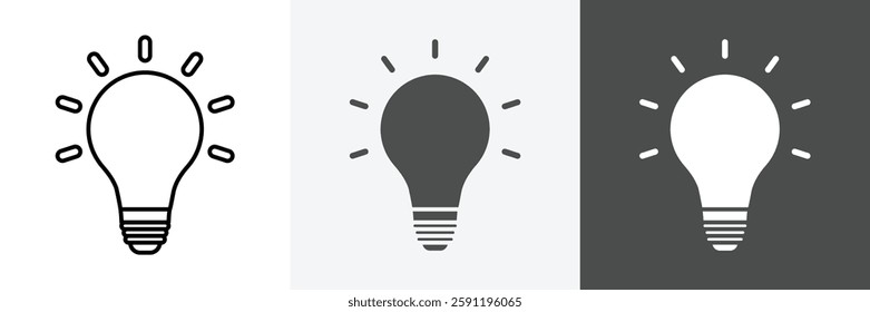 Idea icon set vector art