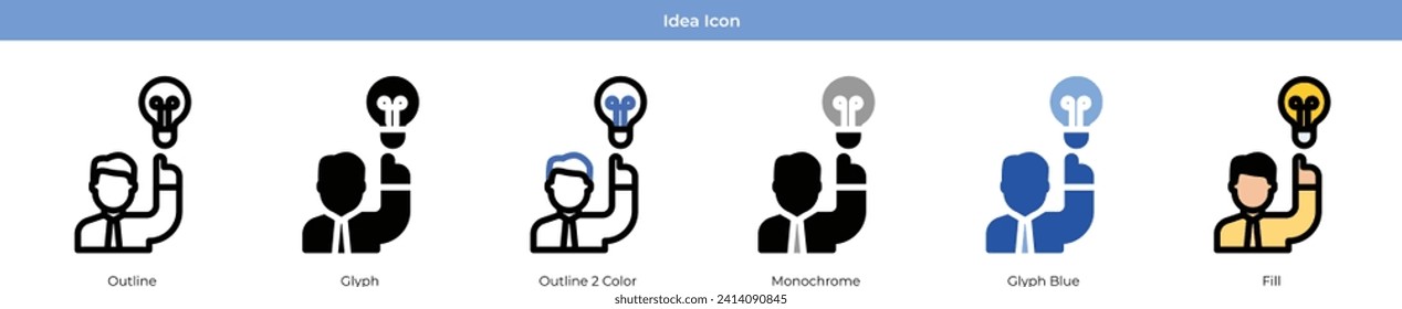 Idea Icon Set Vector Design