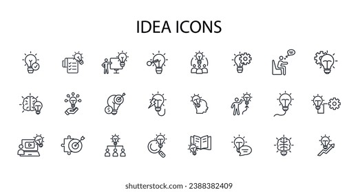 Icono de Idea set.vector.Icono editable.Signo de estilo lineal para usar diseño web,logo.Ilustración de símbolo.