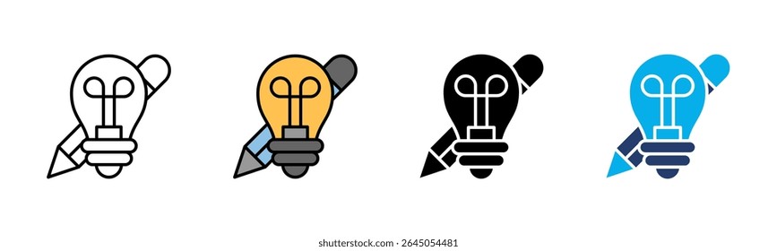 Ideensymbolblatt für mehrere Stilkollektionen