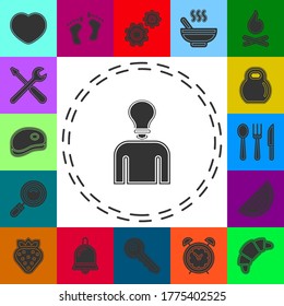 Icono de Idea. Ilustración de elemento simple. Diseño de símbolo de idea de la colección Emprendedores. Se puede usar para web y móvil. Pictograma plano - icono sencillo