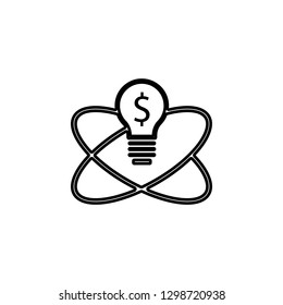 idea icon. Simple outline vector of business set for UI and UX, website or mobile application on white background