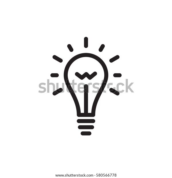 アイデアアイコン 単純なベクター画像符号 電球 のベクター画像素材 ロイヤリティフリー