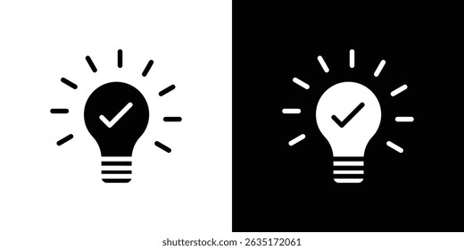 Idea icon in solid flat trendy design style.