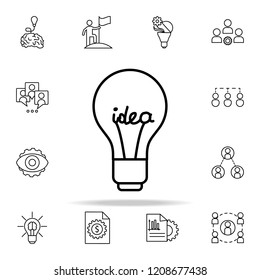 idea icon. Startup icons universal set for web and mobile