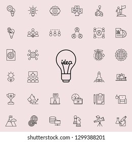 idea icon. Startup icons universal set for web and mobile