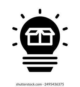 idea icon with style glyph