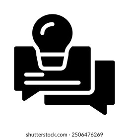 idea icon with style glyph