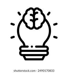 idea icon with style outline