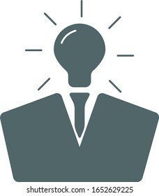Icono de Idea. Símbolo de idea. Ilustración del vector
