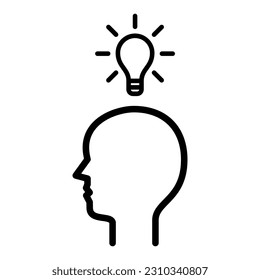 idea icon template with transparent background