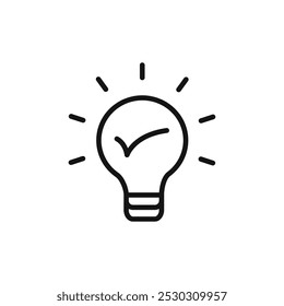 Ideensymbol dünne Linie Kunst einzeln