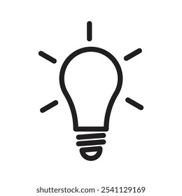 Idea icon Thin line flat illustration