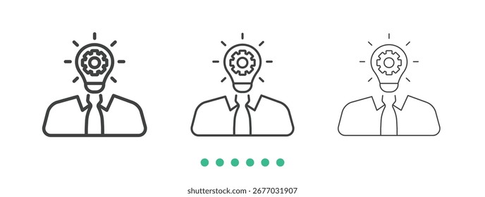 Idea icon. Thin line icon vecto