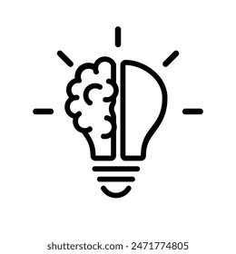 Idea Icon. Think Icon. Linear style. Vector icon.