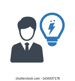 Idea Icon, thinking symbol for your web site , logo, app, UI design