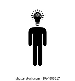Idea icon. vector idea concept. light bulb innovation isolated. solution sign symbol. vector illustration