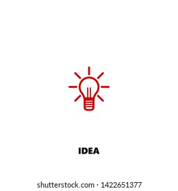 idea icon. idea vector design. sign design. red color