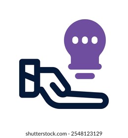 idea icon. vector dual tone icon for your website, mobile, presentationation, and logo design.