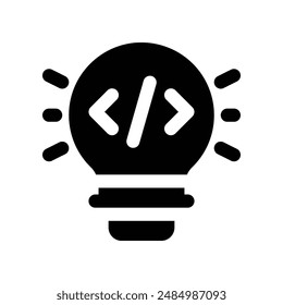 icono de idea. icono de glifo de Vector para tu Sitio web, móvil, presentación y diseño de logotipo.