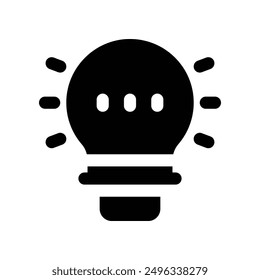 idea icon. vector glyph icon for your website, mobile, presentation, and logo design.