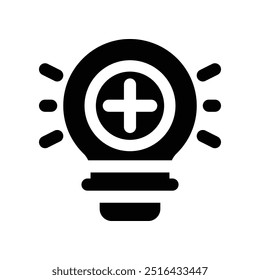 ícone ideia. ícone de glifos vetoriais para o design de seu site, celular, apresentação e logotipo.