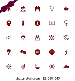 idea icon. idea vector icons set speech bubbles, euro piggy bank, recycle gear and response letter