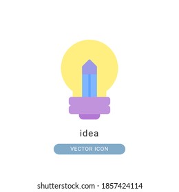 idea icon vector illustration. idea icon flat design.