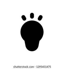 Idea Icon Vector Illustration in Glyph Style for Any Purpose