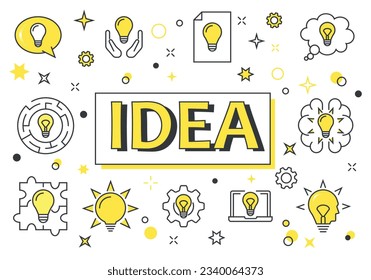 Idea icon vector illustration. Lightbulb on isolated background. Bulb sign concept.