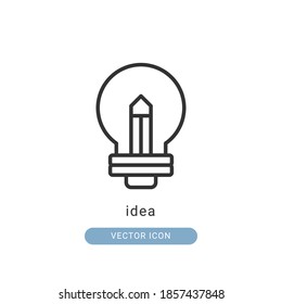ilustración vectorial de icono de idea. diseño de esquema de icono de idea.