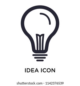Idea icon vector isolated on white background for your web and mobile app design, Idea logo concept
