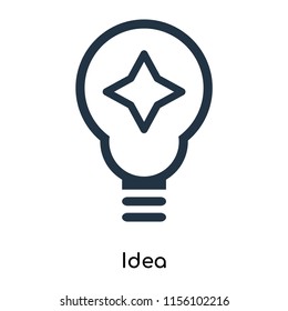Idea icon vector isolated on white background, Idea transparent sign , thin symbols or lined elements in outline style