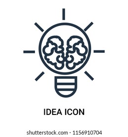 Idea icon vector isolated on white background, Idea transparent sign , outline linear symbol or thin lined pictogram
