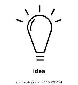 Idea icon vector isolated on white background, Idea transparent sign , sign and symbols in thin linear outline style