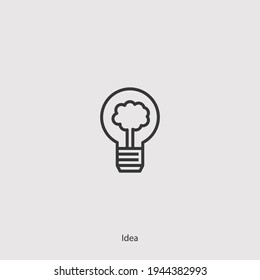 idea  icon vector isolated on white background