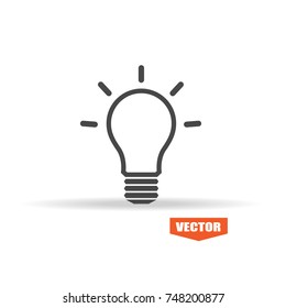 Idea Icon Vector Isolated On White Background. Trendy Idea Icon In Flat Style. Template For App, Ui And Logo. Icon Idea For Your Web Site. Modern Idea Icon, EPS 10