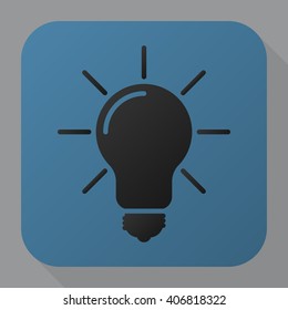 idea icon vector, lamp solid illustration, light bulb pictogram isolated on gray