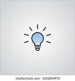 idea icon vector , light bulb