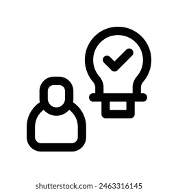 idea icon. vector line icon for your website, mobile, presentation, and logo design.