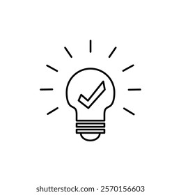 Idea icon Vector logo set flat