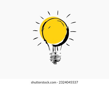 Ideensymbol, Vektorsymbol für die Arbeit 