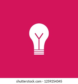 idea icon vector. idea sign on pink background. idea icon for web and app