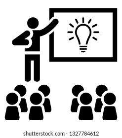 Idea icon vector in solid design 