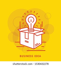 
idea icon vector, solid illustration, pictogram isolated on yellow