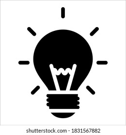 idea icon vector, solid illustration, lamp icon vector.