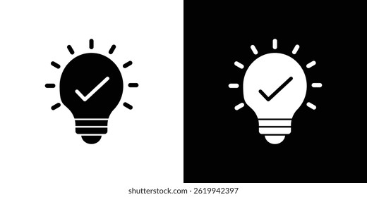 Vetor de ícone de ideia, ilustração de logotipo sólido, pictograma