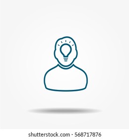 Idea icon, vector symbol