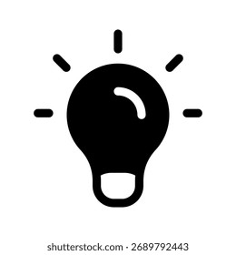 Ilustración de diseño de símbolo de Vector de ícono de idea